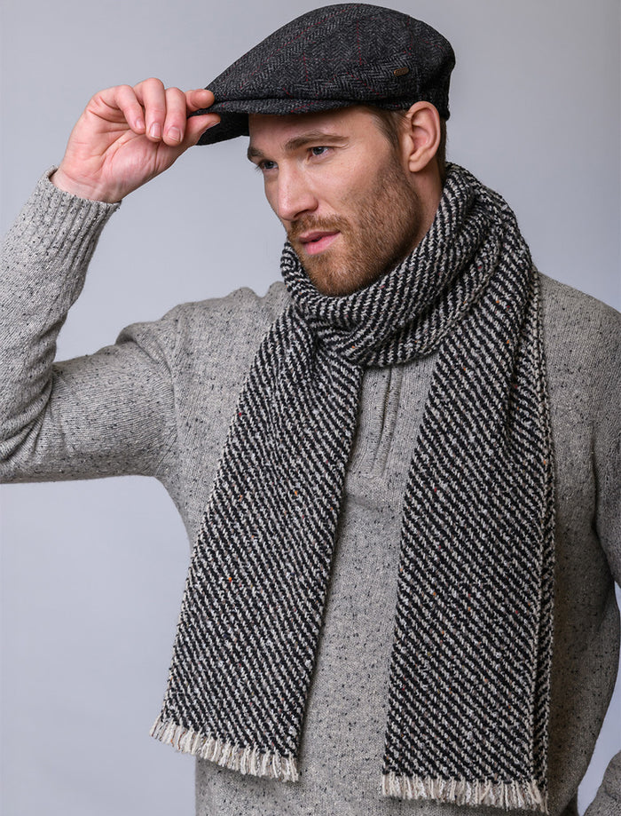 Atlantic Scarf - #color_charcoal-beige