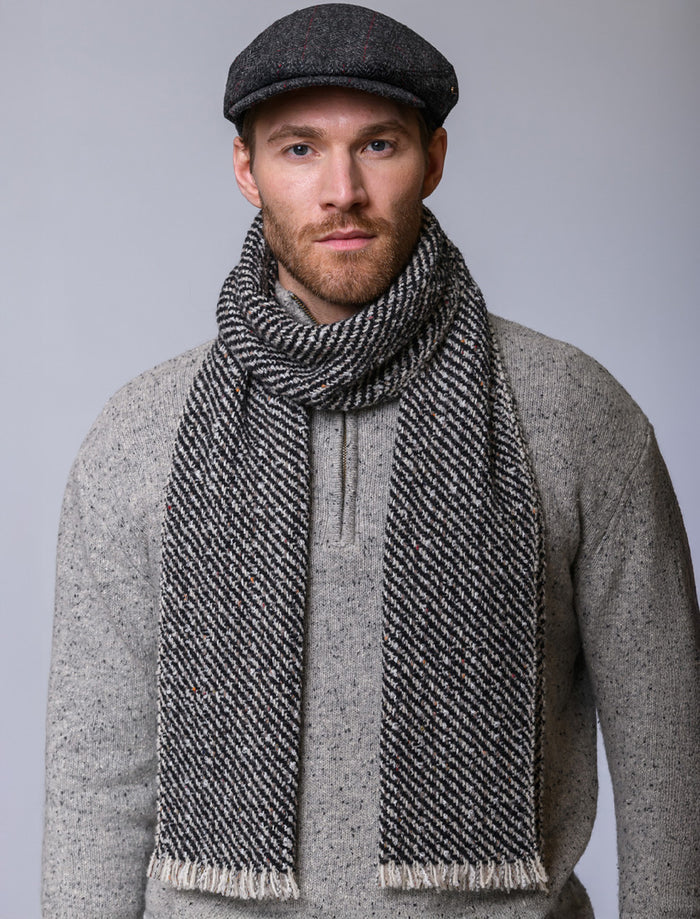 Atlantic Scarf - #color_charcoal-beige