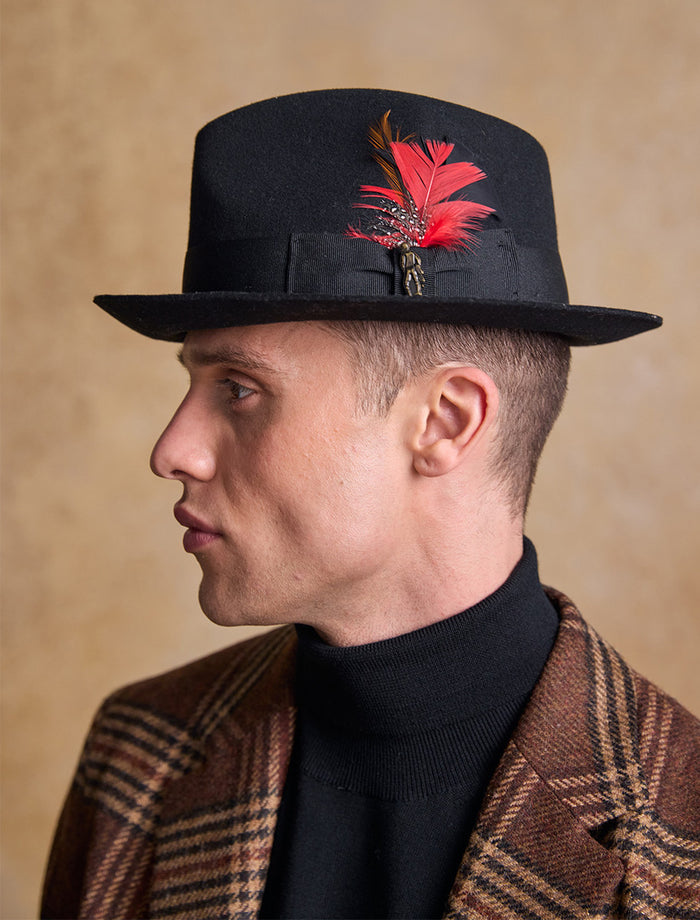 Men's Kildare Trilby Felt Hat #color_black