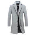 Mens Long Coat - Grey - Dubai Offers Today