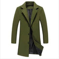 Mens Long Coat - Military Green - Dubai Offers Today