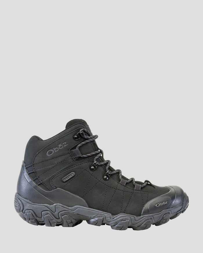 Men's Oboz Bridger Mid Hiking Boots - Wide  - Black Sea