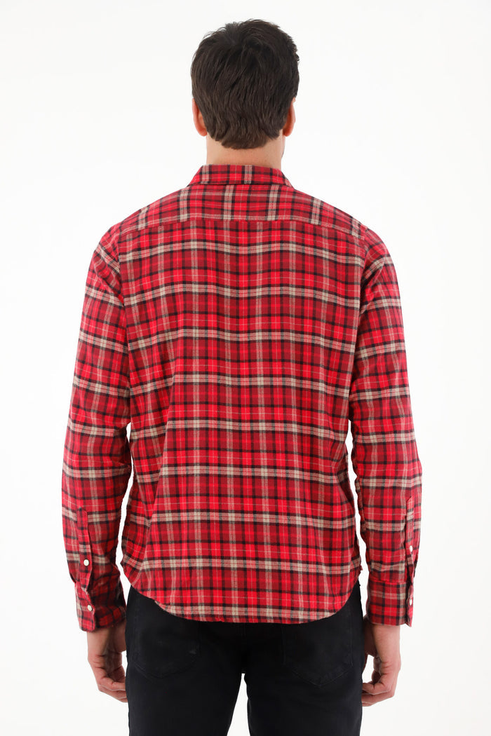 Men's Red Flannel Shirt