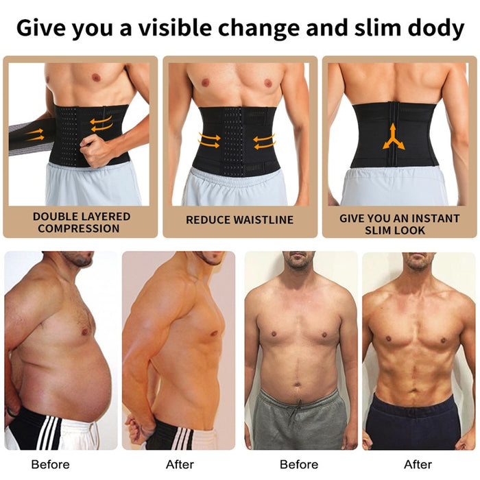 Men’s Slimming Girdle Tummy Control Waist Trainer Shapewear Belt