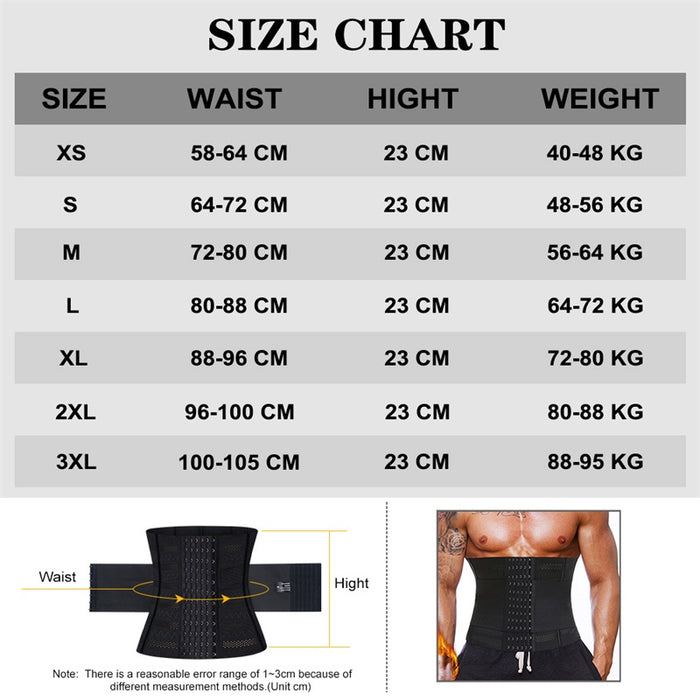 Men’s Slimming Girdle Tummy Control Waist Trainer Shapewear Belt