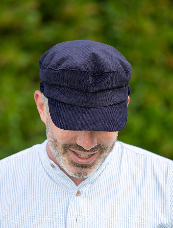 Wild Atlantic Skipper Cord Cap- Navy #color_navy