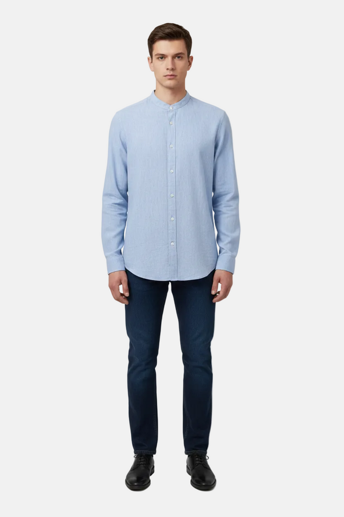 Merax Blue Long Sleeve Shirt - Front