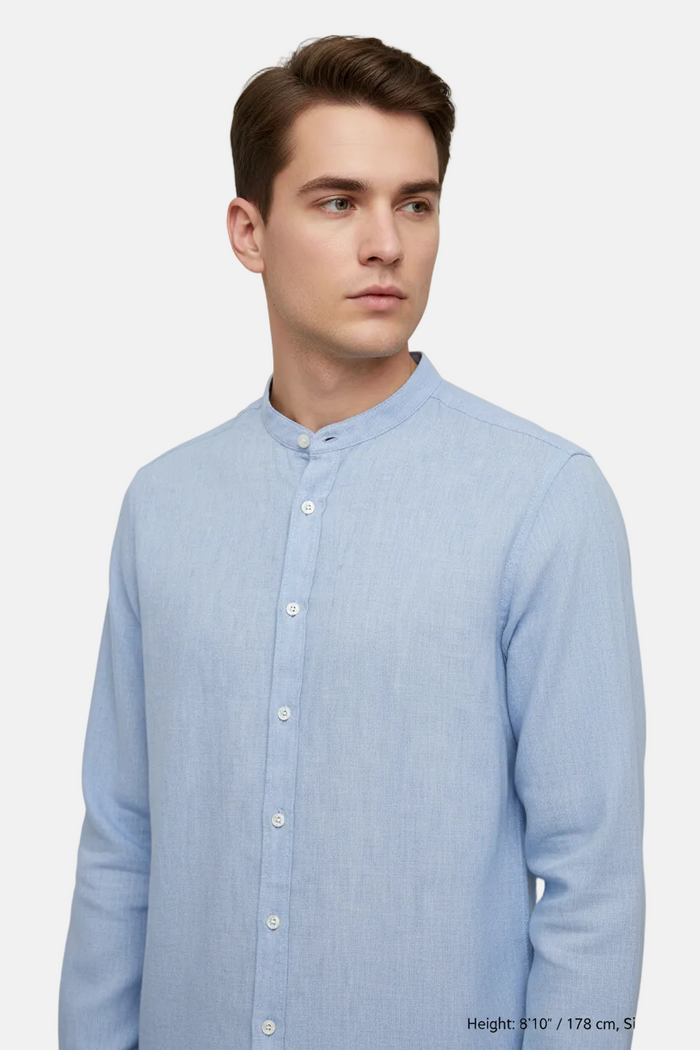 Merax Blue Long Sleeve Shirt - Front Upper Body