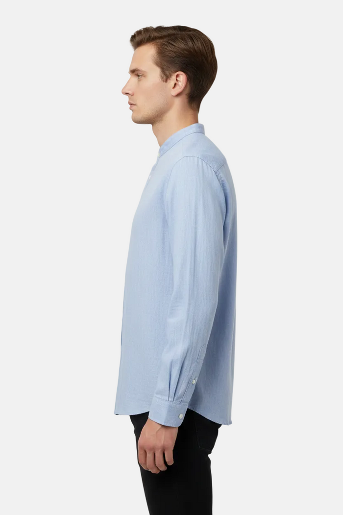 Merax Blue Long Sleeve Shirt - Side View