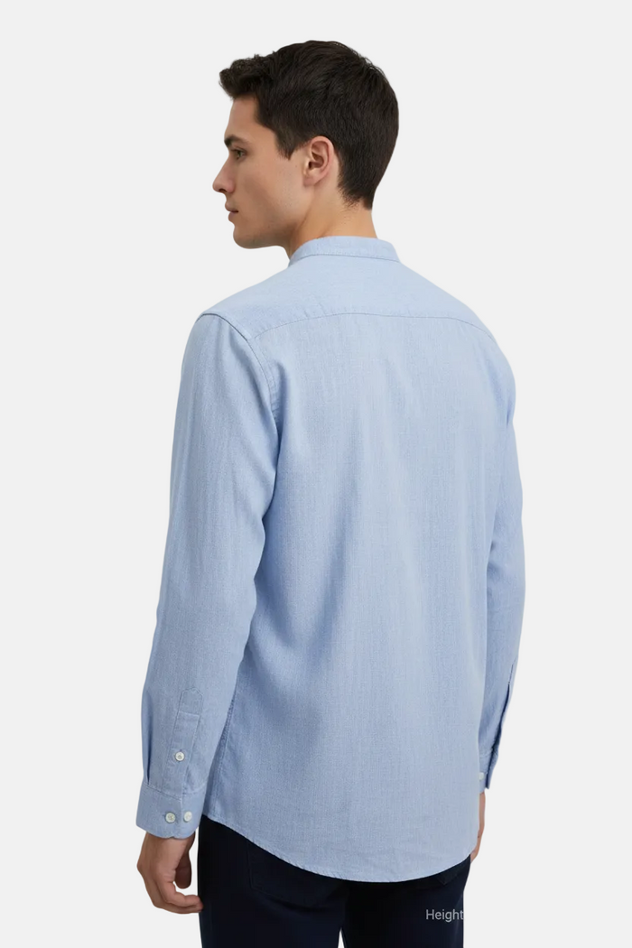 Merax Blue Long Sleeve Shirt - Back Upper Body