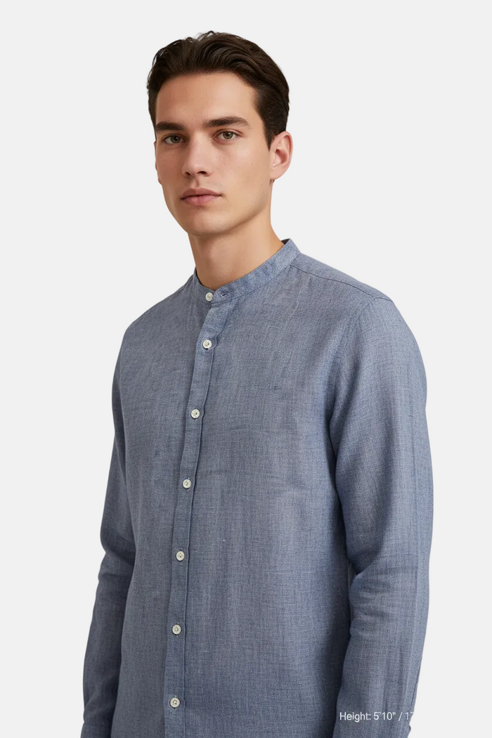 Merax Indigo Long Sleeve Shirt - Front Upper Body