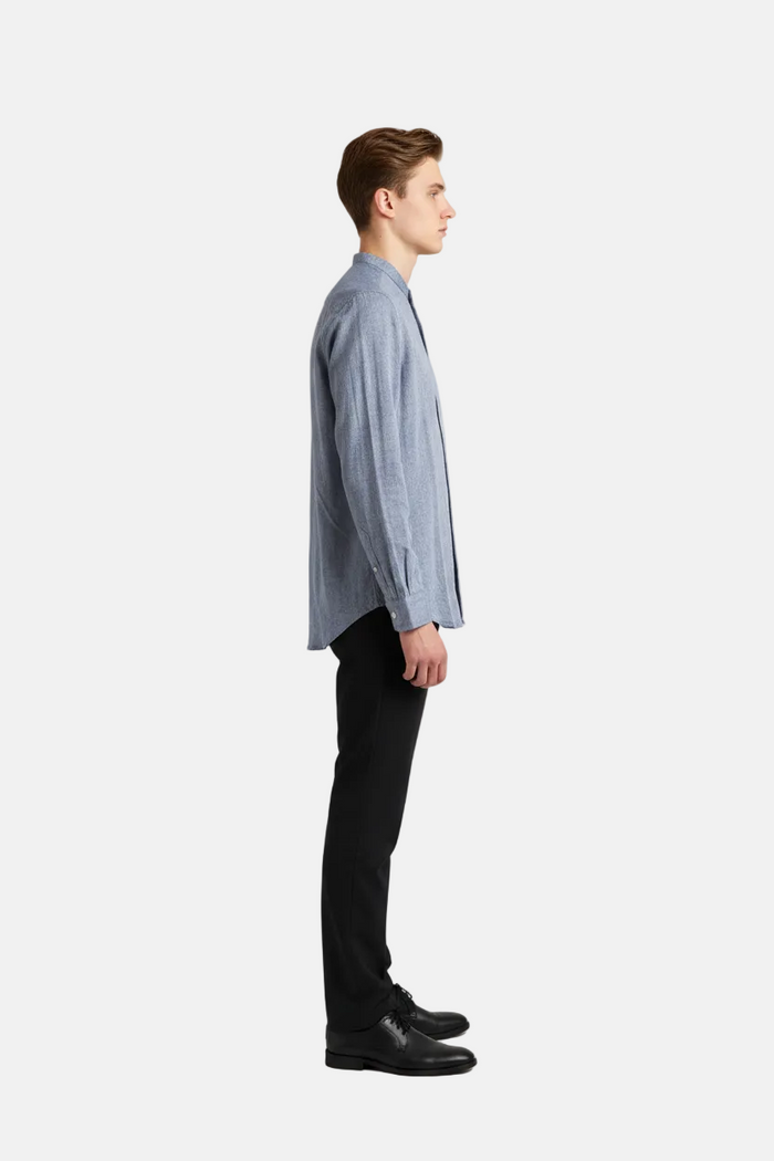 Merax Indigo Long Sleeve Shirt - Side View