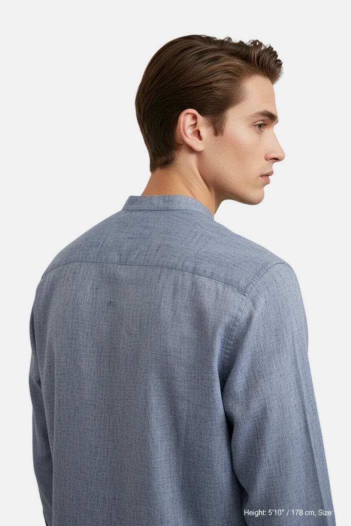 Merax Indigo Long Sleeve Shirt - Back Upper Body