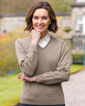Merino V neck Sweater Ladies - Tawny - Country Collection