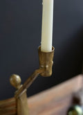 Metal Christmas Angel Taper Candle Holder, Antique Gold Kalalou, Inc. Candle Holders