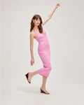 MILANO HALTER DRESS PINK