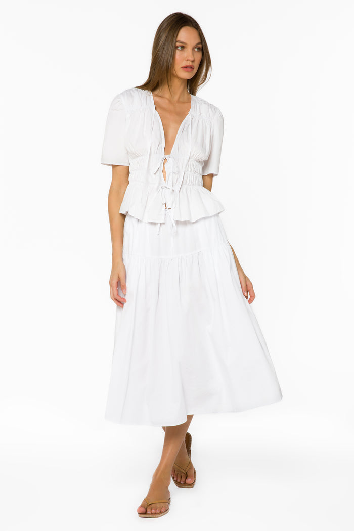 Miley Optic White Skirt