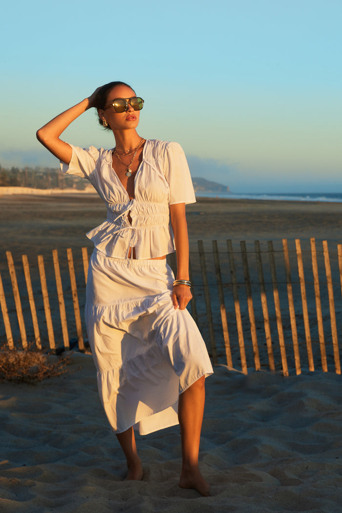 Miley Optic White Skirt