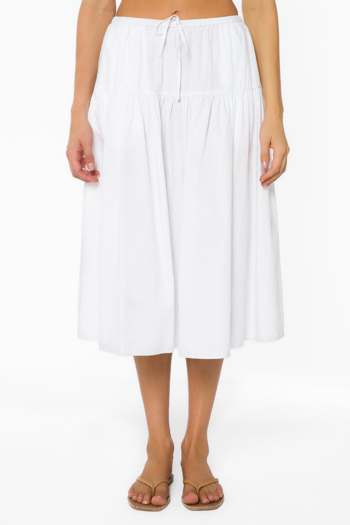 Miley Optic White Skirt