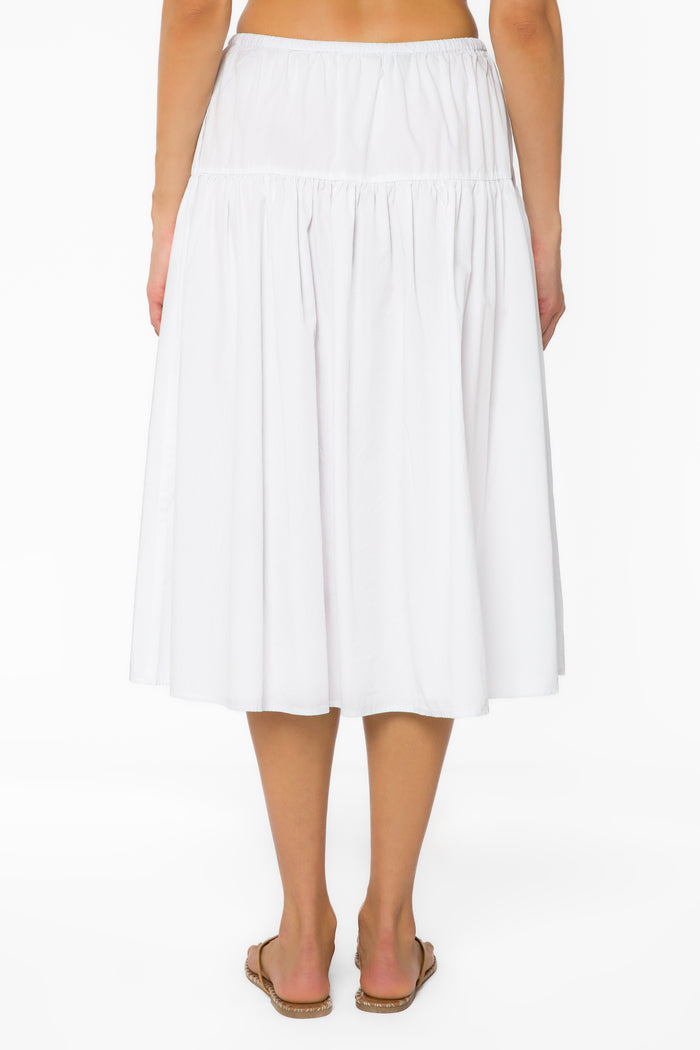 Miley Optic White Skirt