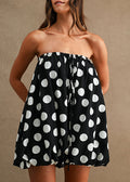 Minna Dot Bubble Romper - Black