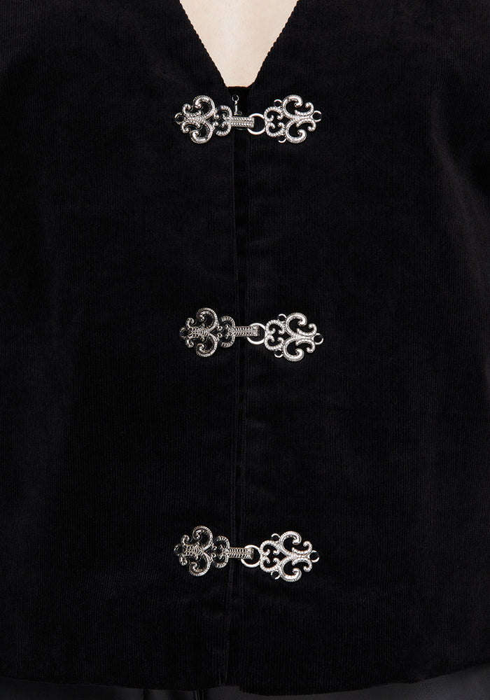 Mire Sleeveless Corduroy Waistcoat Top