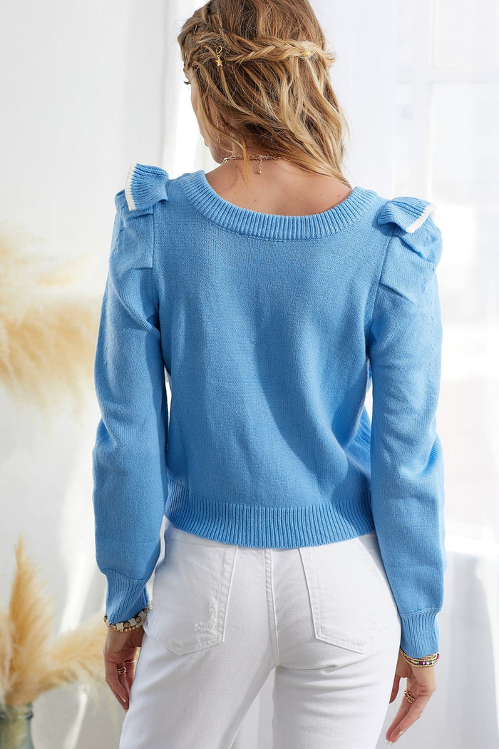 Mitzi Ruffle Sweater - SexyModest Boutique