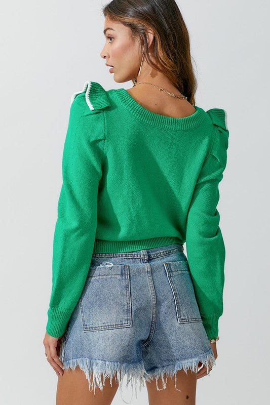 Mitzi Ruffle Sweater - SexyModest Boutique