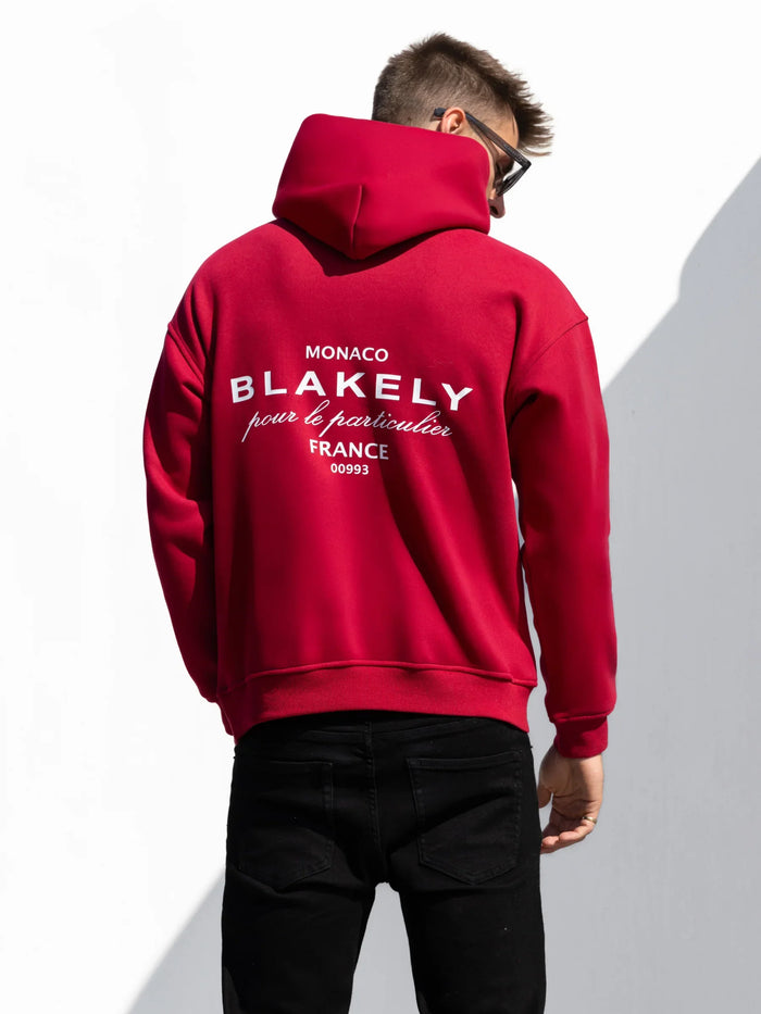 Monaco Relaxed Hoodie - Red