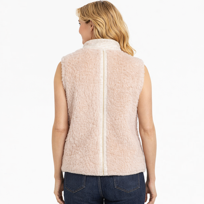 Moncler Tournel Beige Teddy Padded Vest – Women’s Luxury Gilet