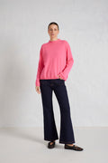 Alessandra Knitwear Monet Cashmere Sweater in Electric Pink