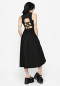 Morthira Open Back Lace Up Midaxi Dress