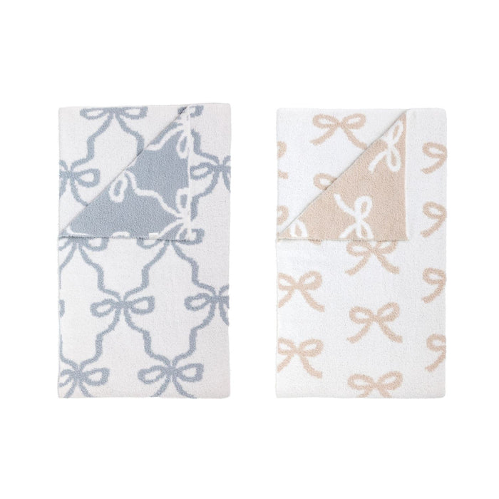 Mudpie- Chenille Bow Blanket #41000147