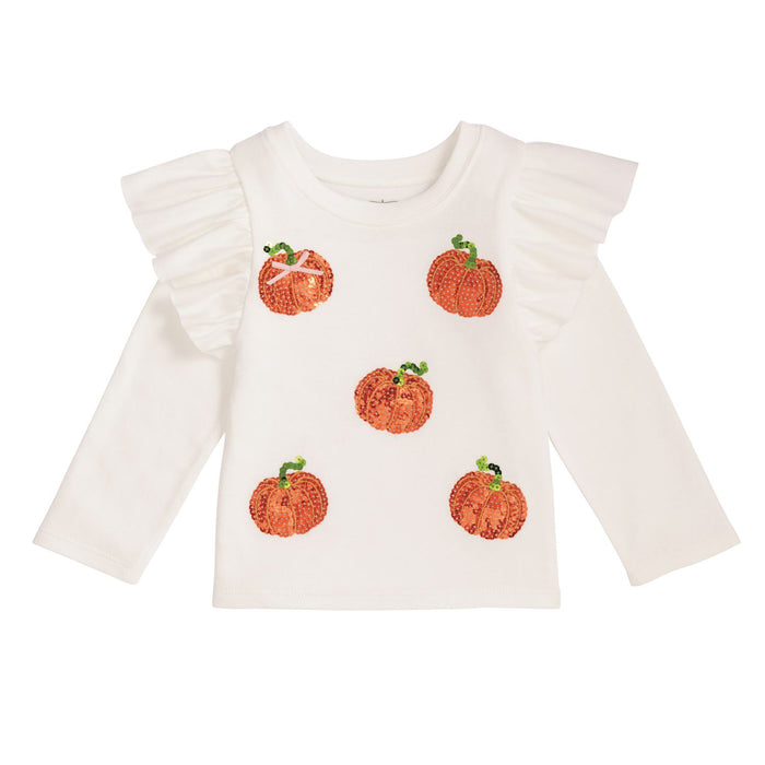 Mudpie- Ivory Sparkle Pumpkin Tee #15100329