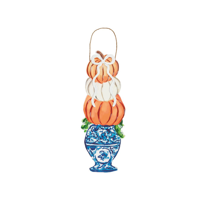 Mudpie- Pumpkin Topiary Door Hanger #40060149 *IN STORE ONLY*