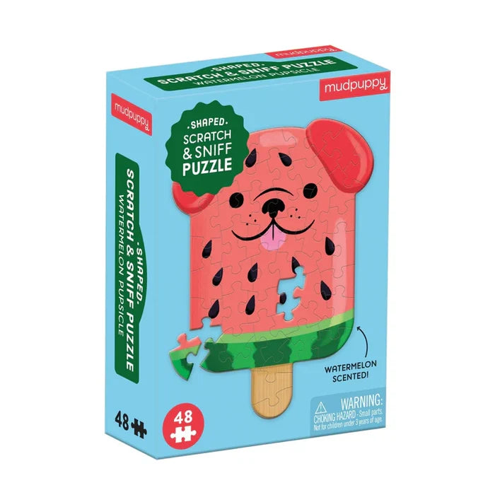 Mudpuppy - Mini Scratch & Sniff Puzzle - Watermelon Pupsicle