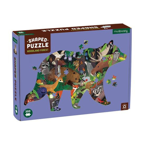 Mudpuppy - Woodland Forest Shaped Puzzle - 300 pc