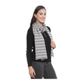 Mufflers & Neck Warmer | Grey & White  |  Zebra Striped Design   | 100% Premium  Cotton  | For Women - Mojopanda Organic  Store