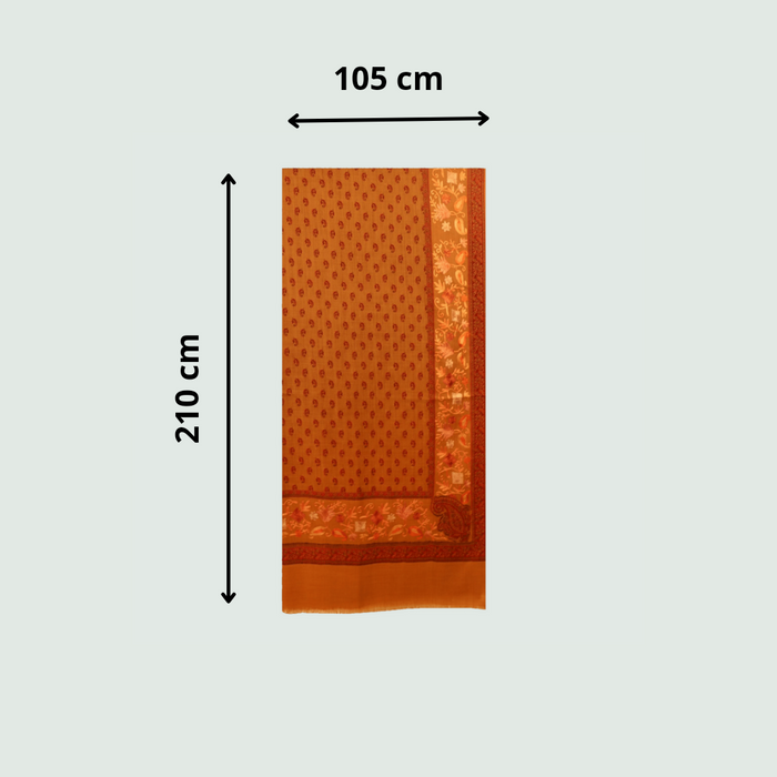 Mustard Floral Odhani | Stoles & Shawls | - Mojopanda Organic  Store