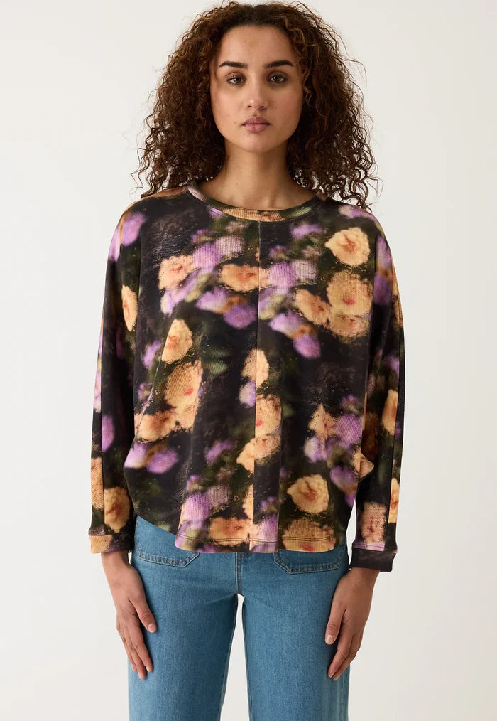 Nancybird - Dahlia Batwing Sweat - Rain Floral - W26-A39RF