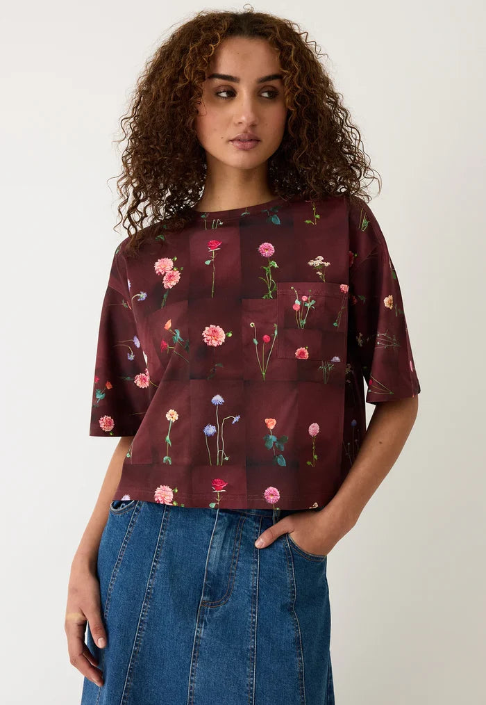 Nancybird - Tasmin Boxy Tee - Bloom Tile - W26-A38BT