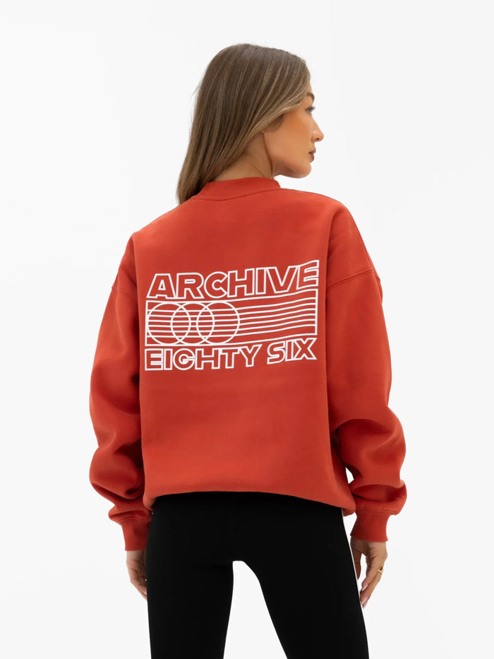 Naomi Oversized Jumper - Washed Red