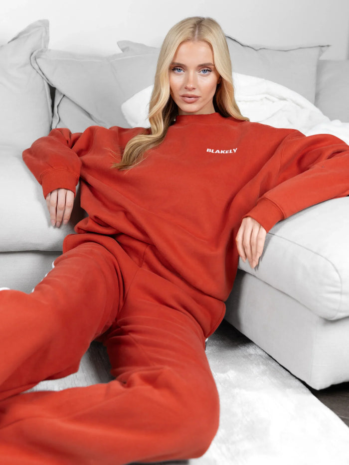 Naomi Oversized Jumper - Washed Red