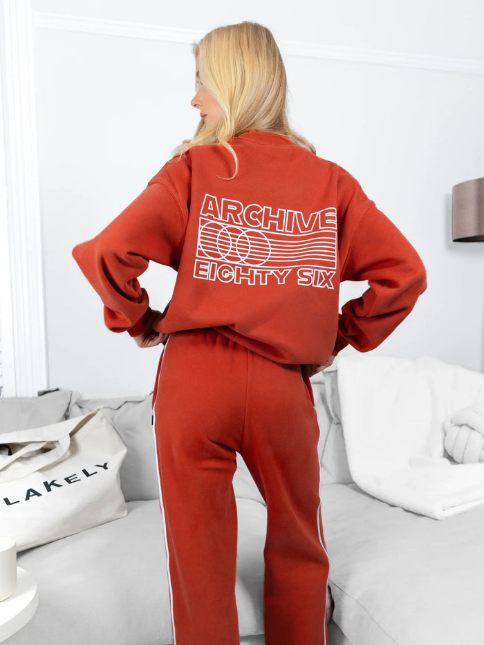 Naomi Oversized Jumper - Washed Red