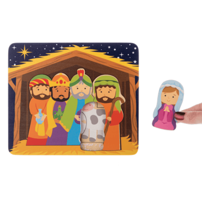 Nativity Layered Puzzle Ganz Christmas Ornament