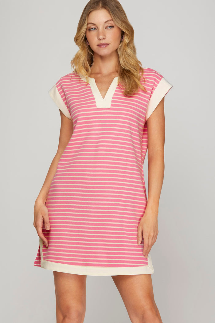 Nautical Striped T-Shirt Dress