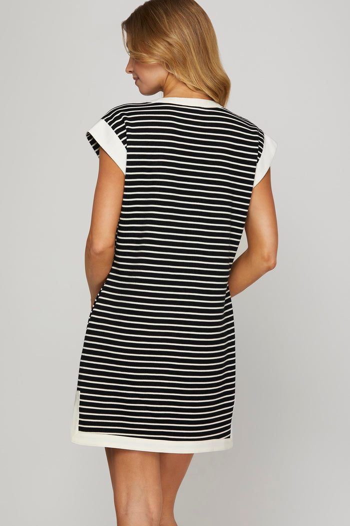 Nautical Striped T-Shirt Dress