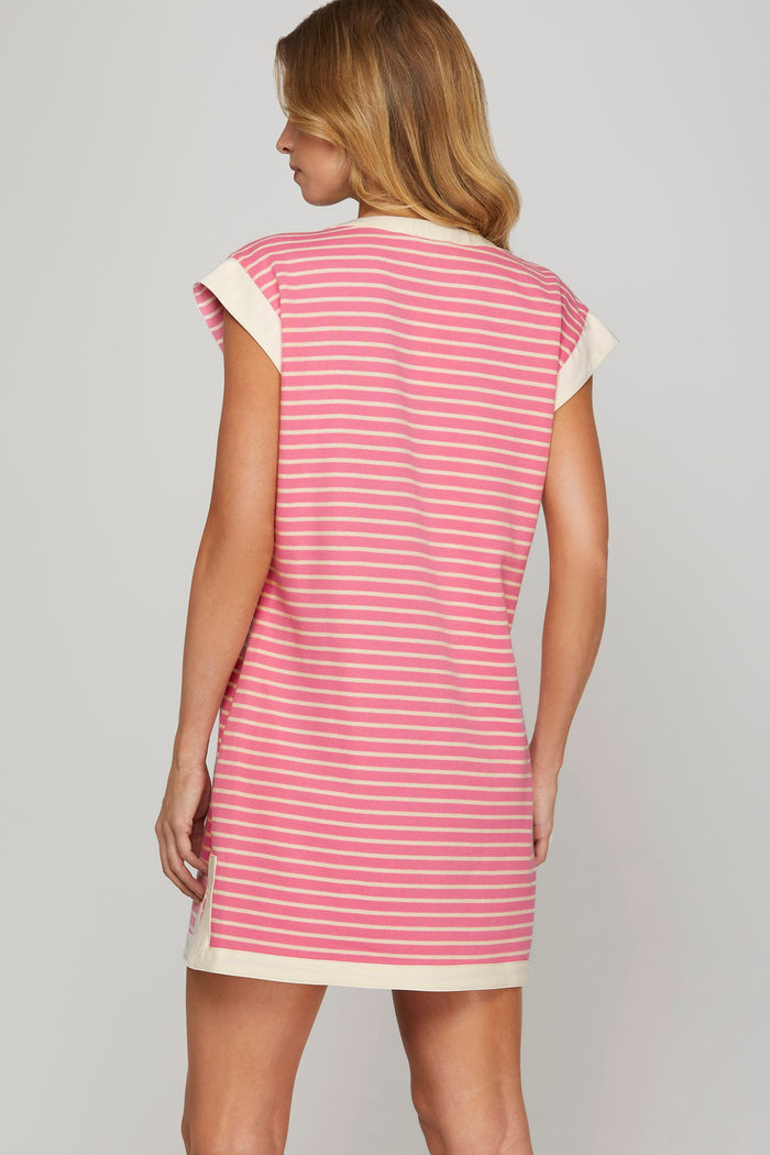 Nautical Striped T-Shirt Dress
