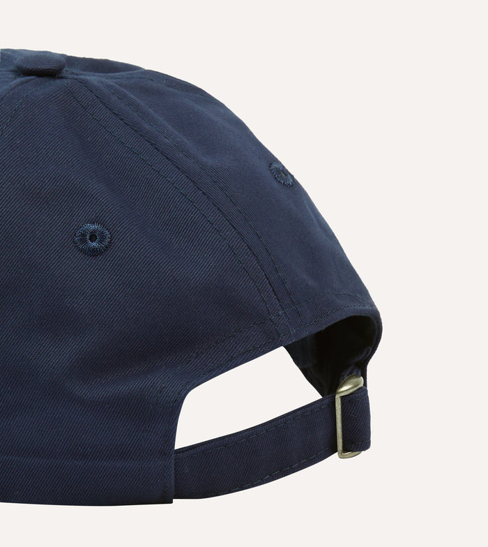 Navy Duck Emblem Cotton Baseball Cap