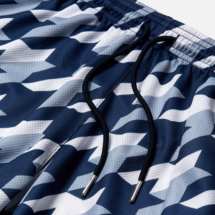 NAVY HOUNDSTOOTH SHORTS